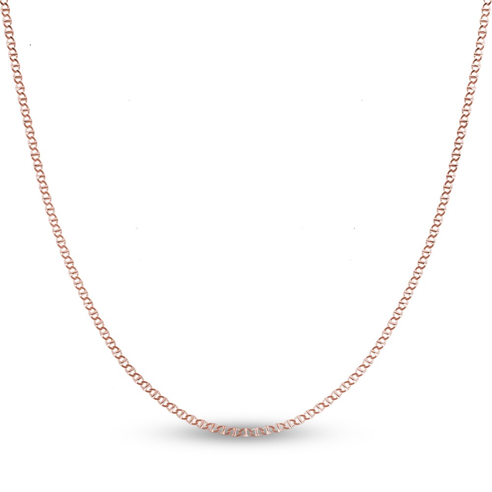Flat Mariner Chain Necklace 14K Rose Gold 20" dQnNhiCk Flat Mariner Chain Necklace 14K Rose Gold 20" dQnNhiCk