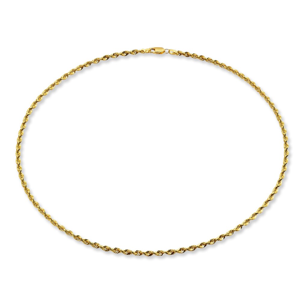 Rope Chain 14K Yellow Gold 24\" Length dUb8ZFu3 Rope Chain 14K Yellow Gold 24\" Length dUb8ZFu3