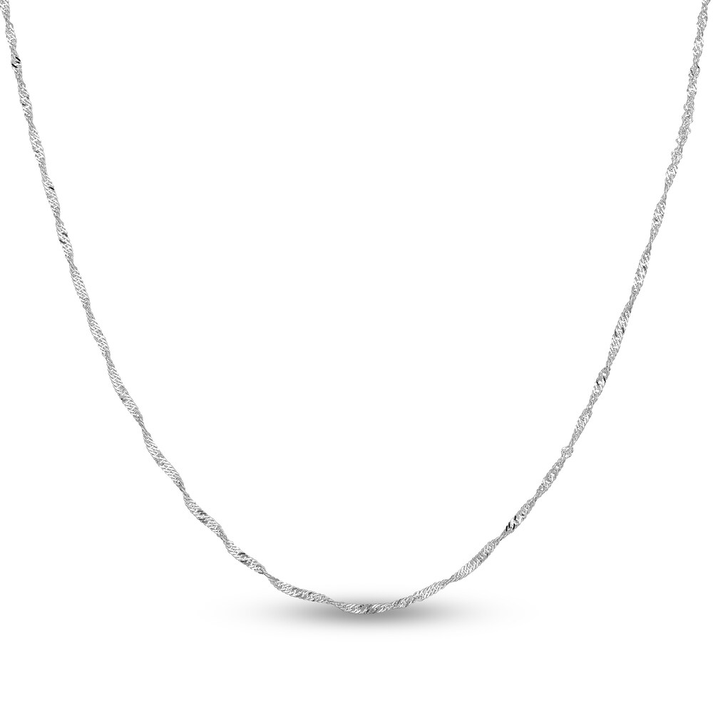 Singapore Chain Necklace 14K White Gold 16" e1mCNM2m Singapore Chain Necklace 14K White Gold 16" e1mCNM2m