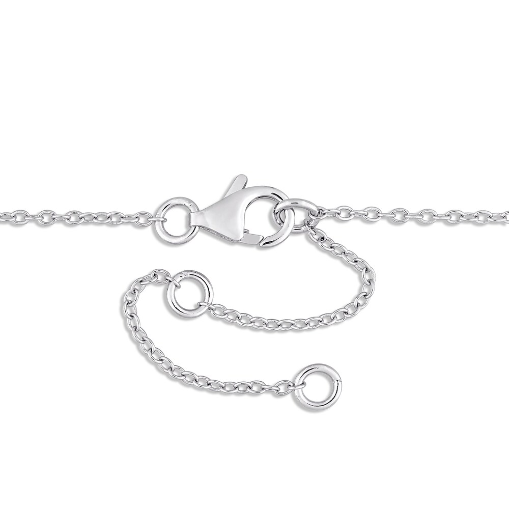 Diamond 5-Stone Necklace 1/6 ct tw Round Sterling Silver 17\" e2jVFS5c Diamond 5-Stone Necklace 1/6 ct tw Round Sterling Silver 17\" e2jVFS5c