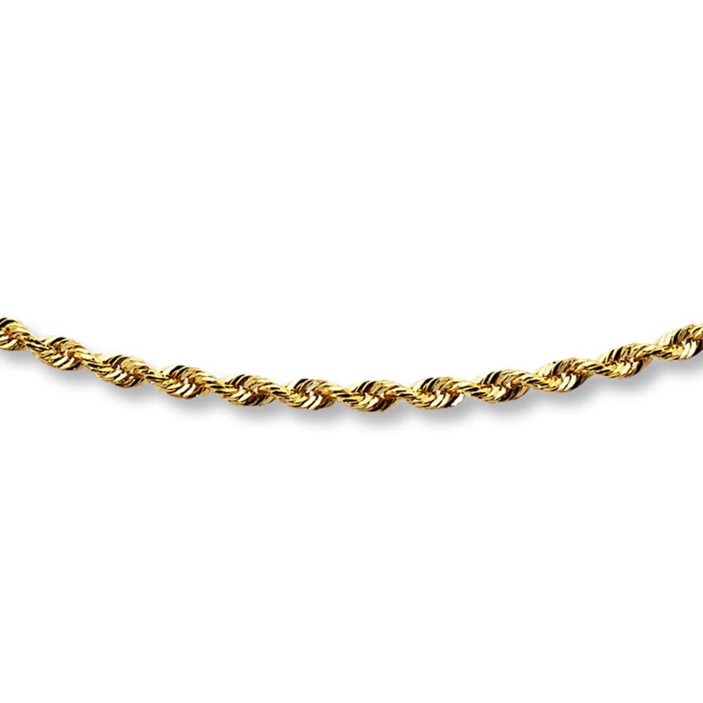 Rope Chain Necklace 14K Yellow Gold 18" Length e44z5GIa Rope Chain Necklace 14K Yellow Gold 18" Length e44z5GIa