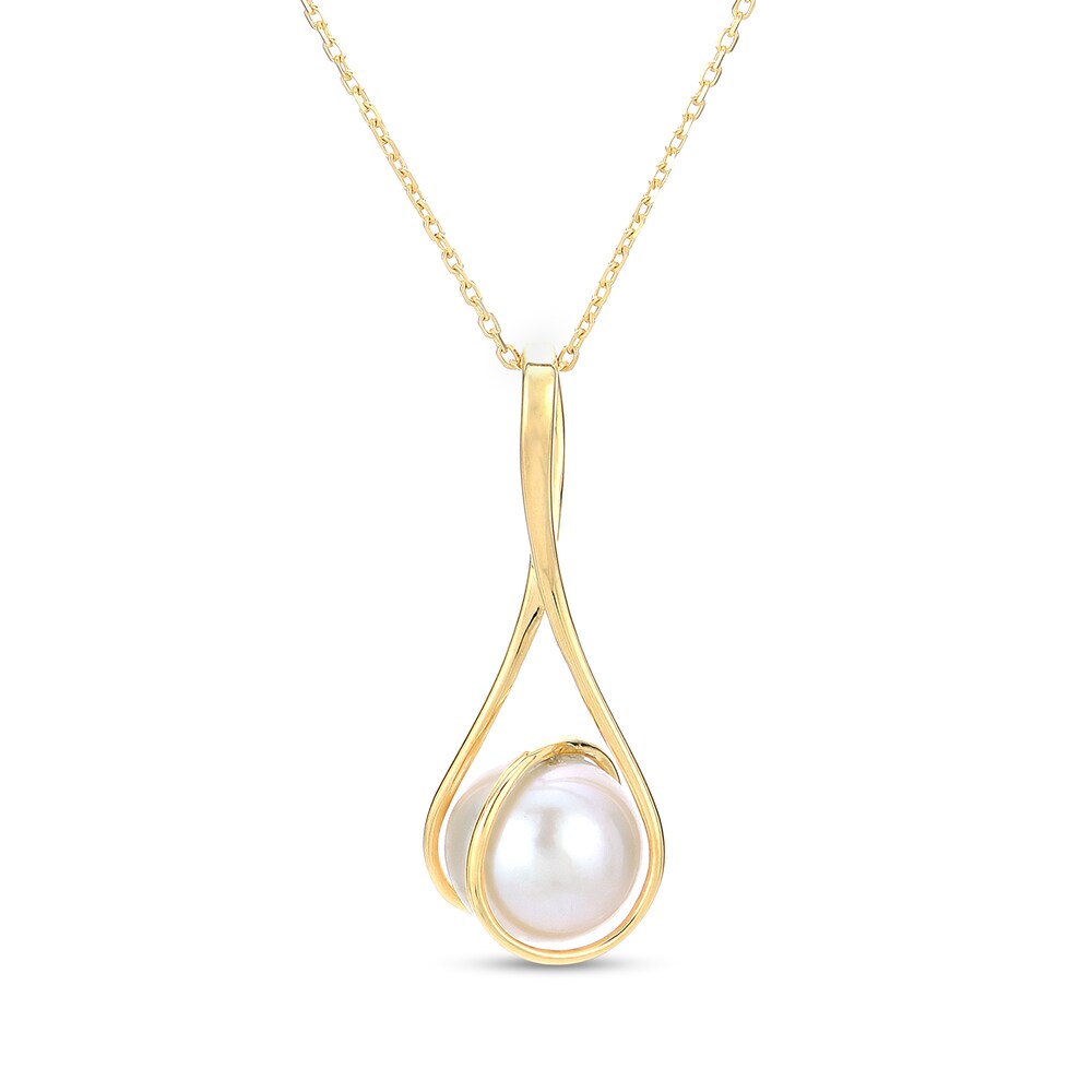 Cultured Freshwater Pearl Necklace 14K Yellow Gold e4o7xWsr