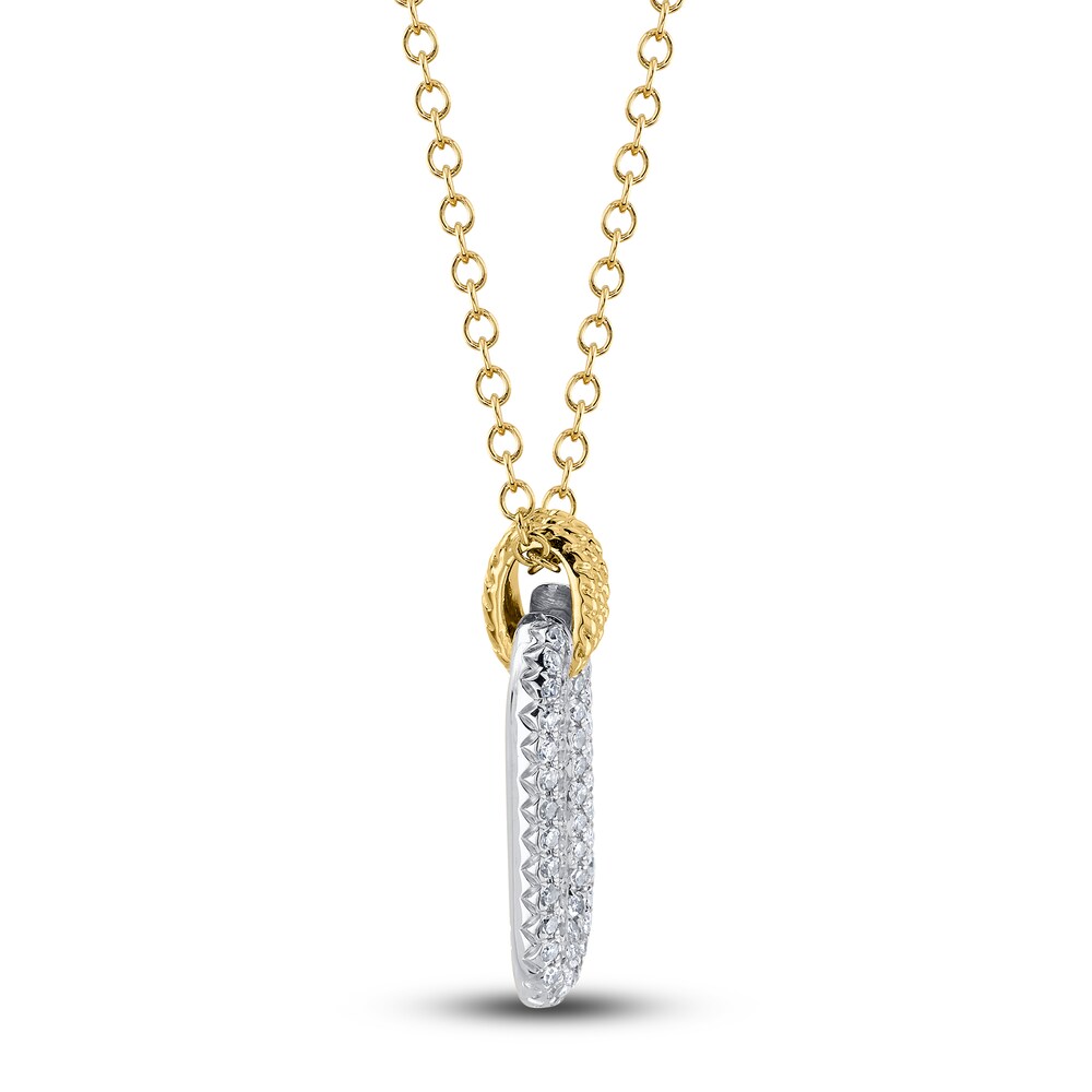 Shy Creation Diamond Necklace 1/6 ct tw Round 14K Two-Tone Gold 18\" SC55024422 e7yA0LLH Shy Creation Diamond Necklace 1/6 ct tw Round 14K Two-Tone Gold 18\" SC55024422 e7yA0LLH