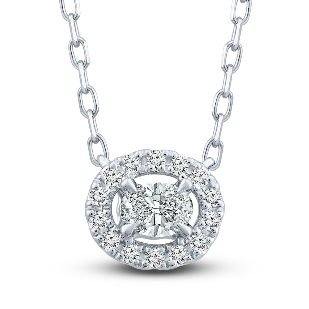 Diamond Necklace 1/6 ct tw Round 10K White Gold e9Rrp2Ec Diamond Necklace 1/6 ct tw Round 10K White Gold e9Rrp2Ec