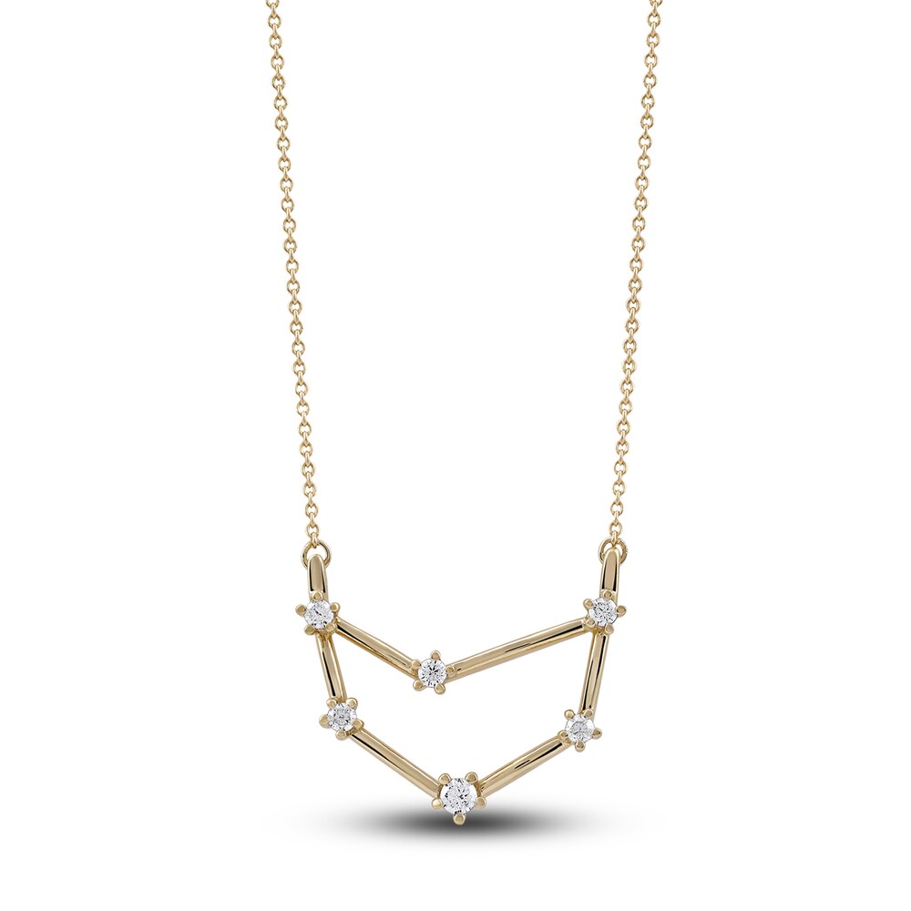 Diamond Capricorn Constellation Pendant Necklace 1/6 ct tw Round 14K Yellow Gold eDjkwRUZ Diamond Capricorn Constellation Pendant Necklace 1/6 ct tw Round 14K Yellow Gold eDjkwRUZ