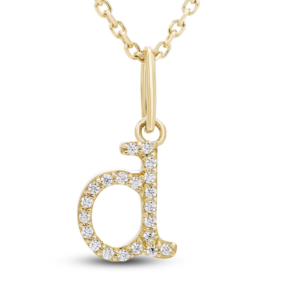 Diamond Initial D Pendant Necklace 1/20 ct tw Round 10K Yellow Gold 18" ePKbvsmN Diamond Initial D Pendant Necklace 1/20 ct tw Round 10K Yellow Gold 18" ePKbvsmN