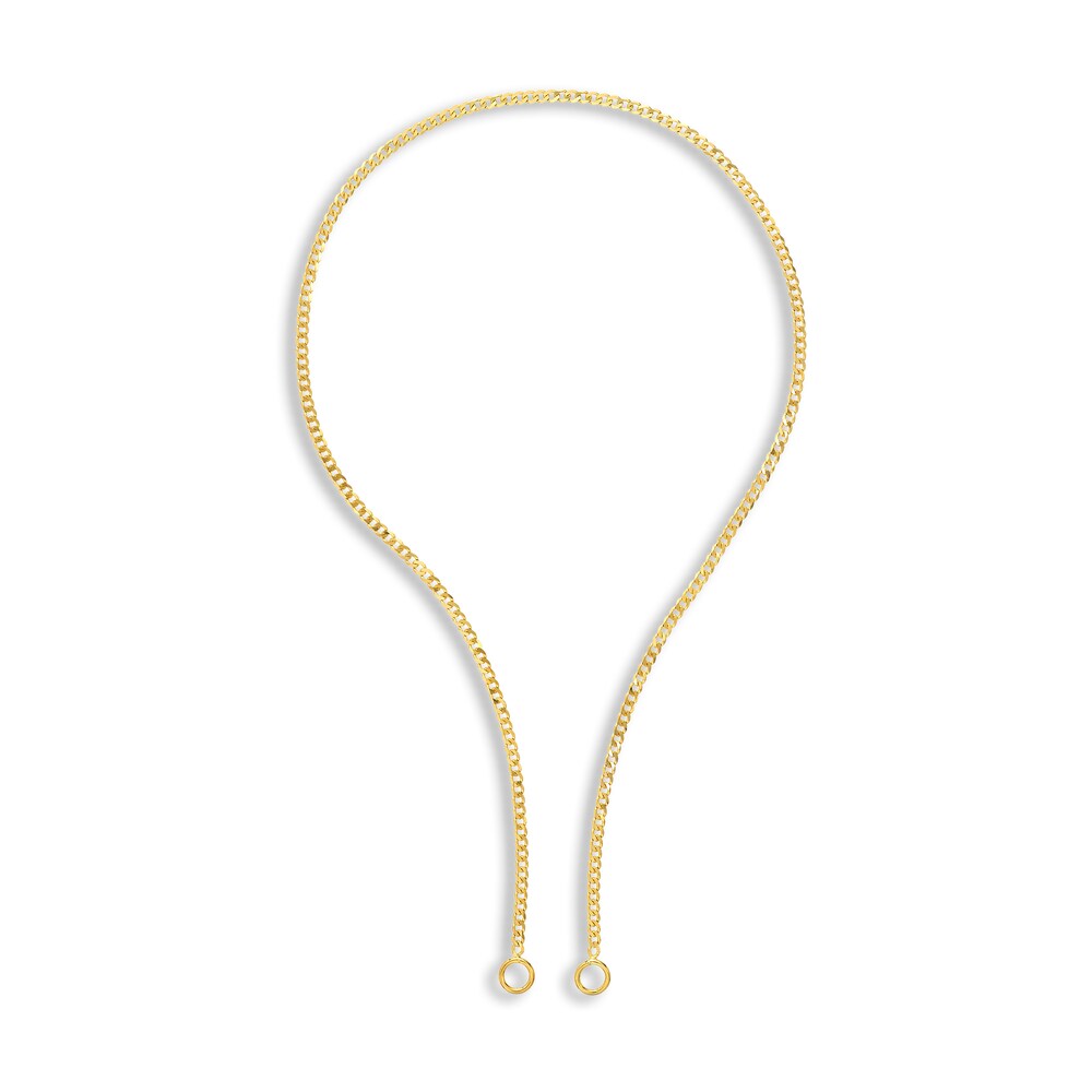 Open Curb Split Chain Necklace 14K Yellow Gold 18" ecZc6ZVs