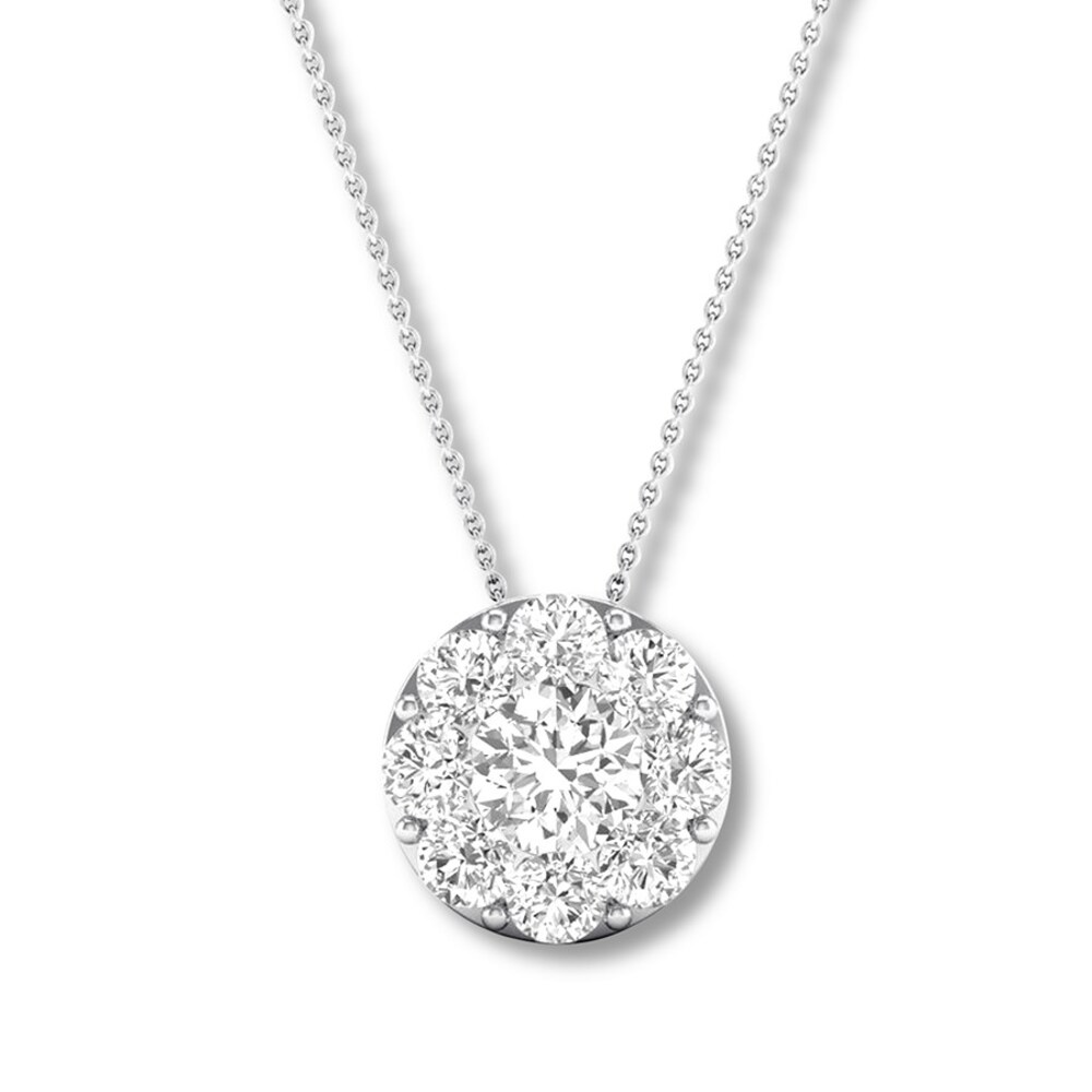 Diamond Necklace 1/4 carat tw Round 10K White Gold 18" Adj. elhEg34B Diamond Necklace 1/4 carat tw Round 10K White Gold 18" Adj. elhEg34B