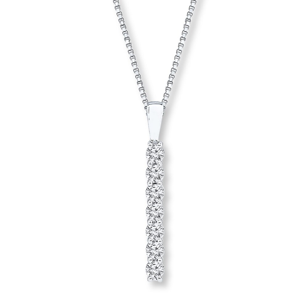 Diamond Bar Necklace 1/2 ct tw Round-cut 14K White Gold fSOdW85i Diamond Bar Necklace 1/2 ct tw Round-cut 14K White Gold fSOdW85i