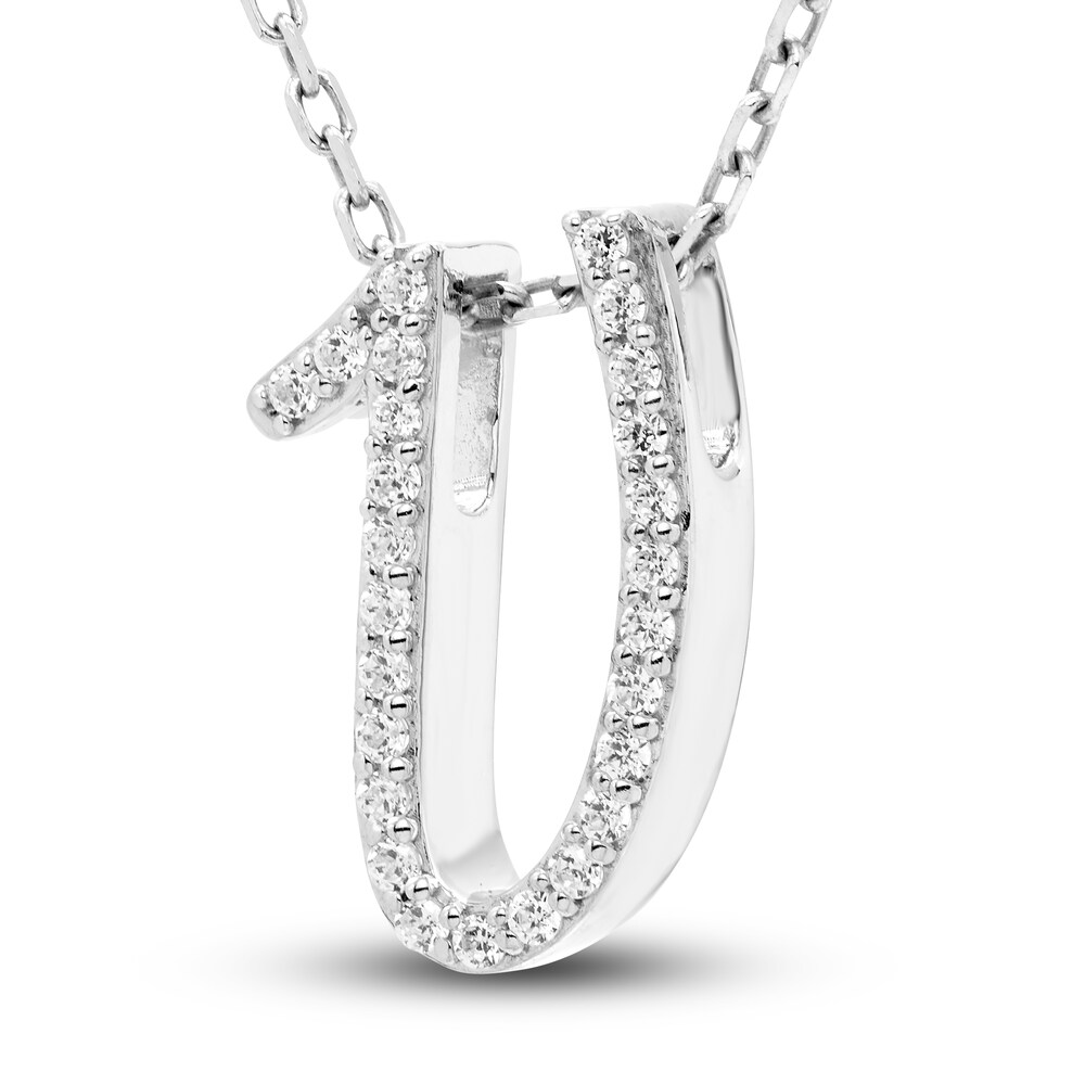 Diamond Initial V Pendant Necklace 1/10 ct tw Round 10K White Gold g1SdIXbb Diamond Initial V Pendant Necklace 1/10 ct tw Round 10K White Gold g1SdIXbb
