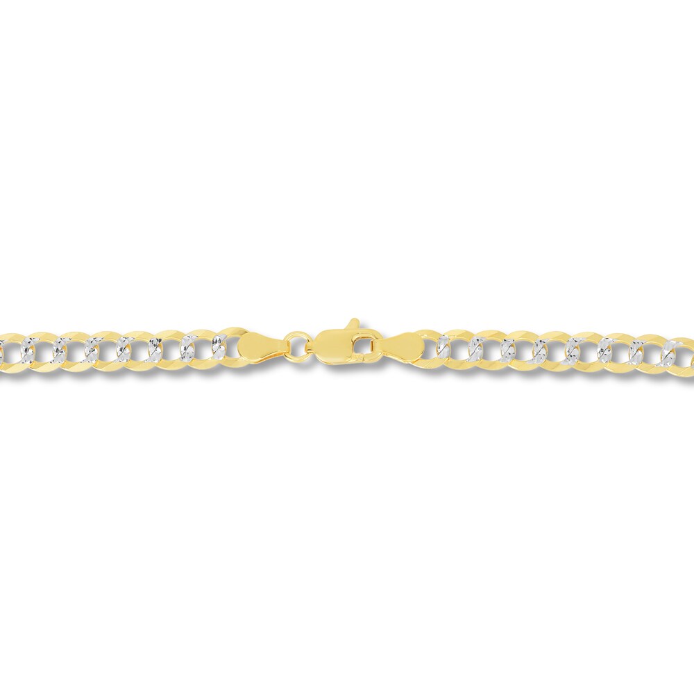 Two-Tone Curb Chain Necklace 14K Yellow Gold 20\" g6ve4MRA Two-Tone Curb Chain Necklace 14K Yellow Gold 20\" g6ve4MRA