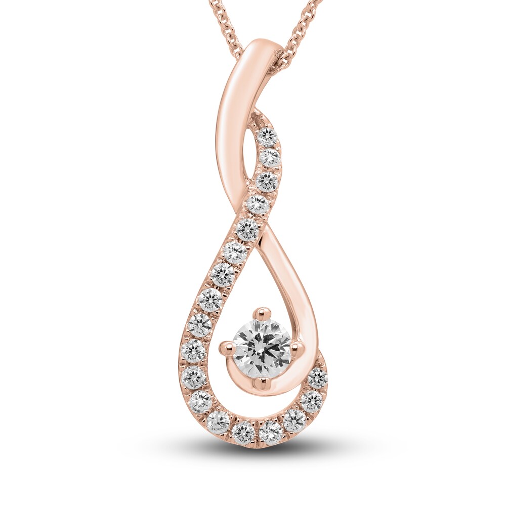 Hearts Desire Diamond Necklace 1/2 ct tw Round 18K Rose Gold gBZH3YUo Hearts Desire Diamond Necklace 1/2 ct tw Round 18K Rose Gold gBZH3YUo