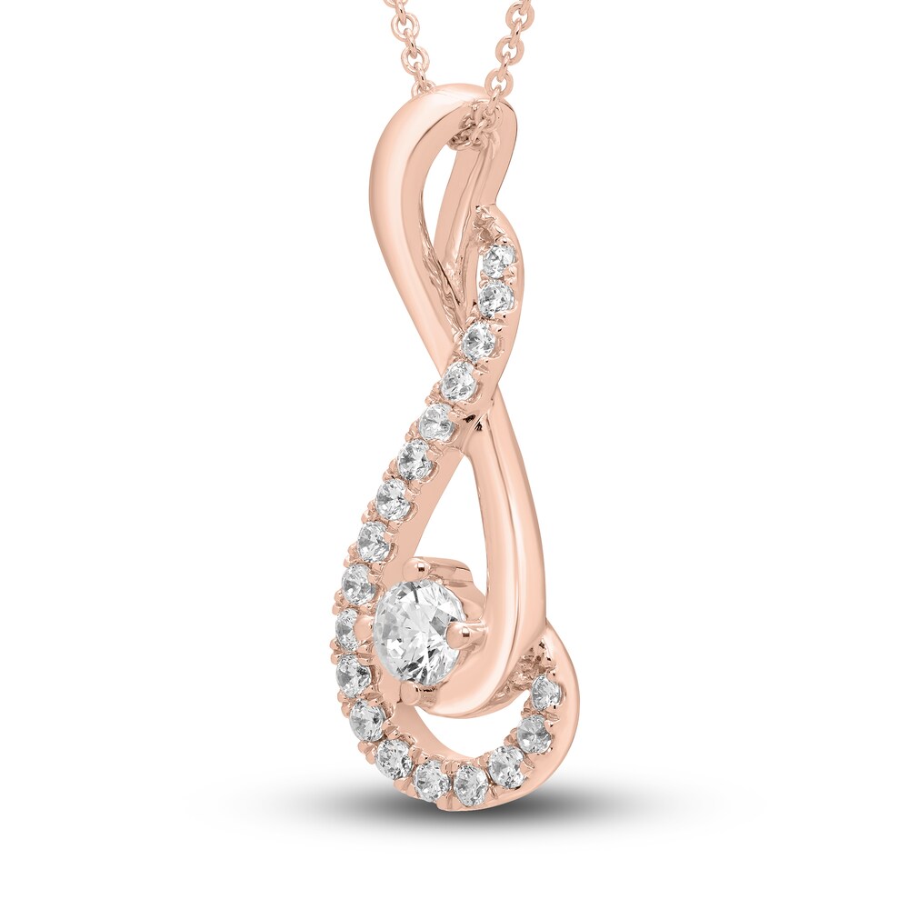 Hearts Desire Diamond Necklace 1/2 ct tw Round 18K Rose Gold gBZH3YUo Hearts Desire Diamond Necklace 1/2 ct tw Round 18K Rose Gold gBZH3YUo