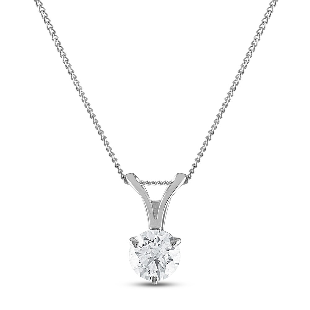 Certified Diamond Solitaire Necklace 1/4 ct tw Round 18K White Gold (SI2/I) h0Hgk6QC Certified Diamond Solitaire Necklace 1/4 ct tw Round 18K White Gold (SI2/I) h0Hgk6QC