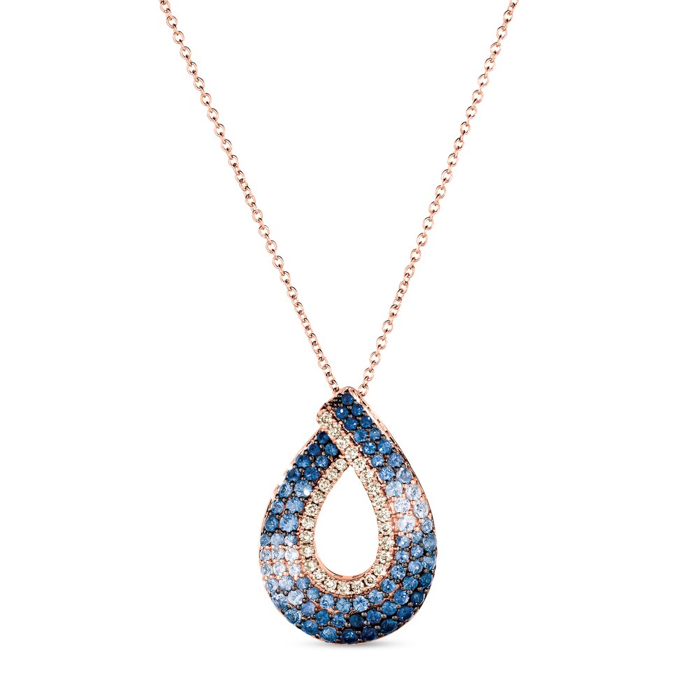 Le Vian Natural Sapphire Necklace 1/5 ct tw Diamonds 14K Strawberry Gold hGtpmJQW Le Vian Natural Sapphire Necklace 1/5 ct tw Diamonds 14K Strawberry Gold hGtpmJQW