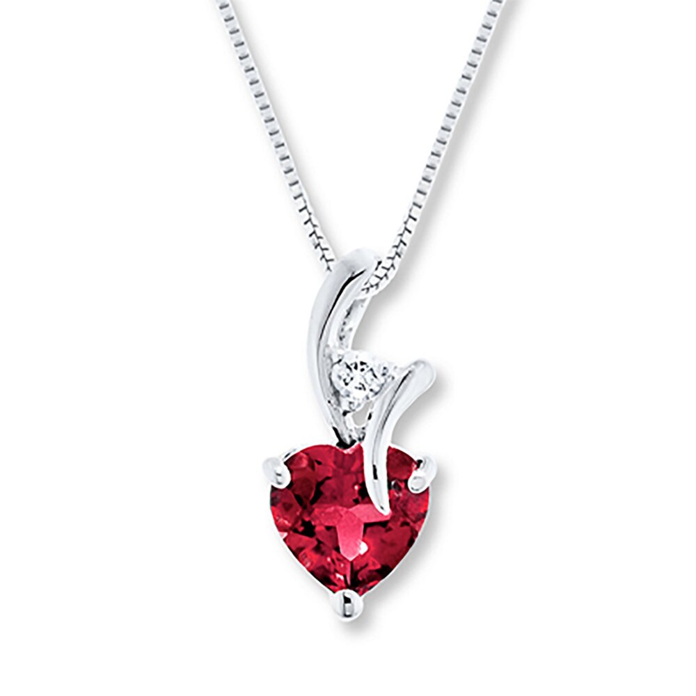 Lab-Created Ruby Necklace Lab-Created Sapphire Sterling Silver hJqv1hS5
