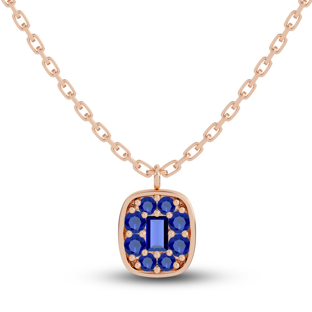 Juliette Maison Natural Blue Sapphire Pendant Necklace 10K Rose Gold hKG8EL2R Juliette Maison Natural Blue Sapphire Pendant Necklace 10K Rose Gold hKG8EL2R