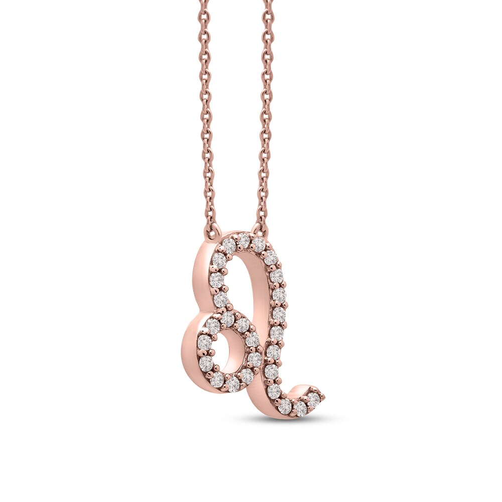 Diamond Leo Necklace 1/10 ct tw 10K Rose Gold hW0wsefa Diamond Leo Necklace 1/10 ct tw 10K Rose Gold hW0wsefa