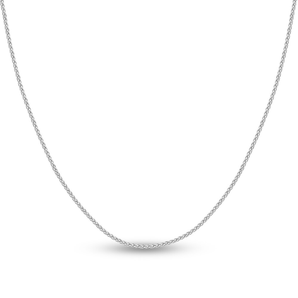 Round Wheat Chain Necklace 14K White Gold 16" hXqkIiTs Round Wheat Chain Necklace 14K White Gold 16" hXqkIiTs