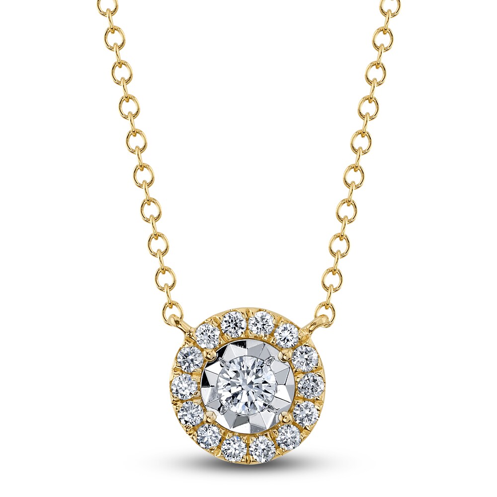 Shy Creation Diamond Necklace 1/4 ct tw Round 14K Yellow Gold SC55024122 hqCNCv50 Shy Creation Diamond Necklace 1/4 ct tw Round 14K Yellow Gold SC55024122 hqCNCv50