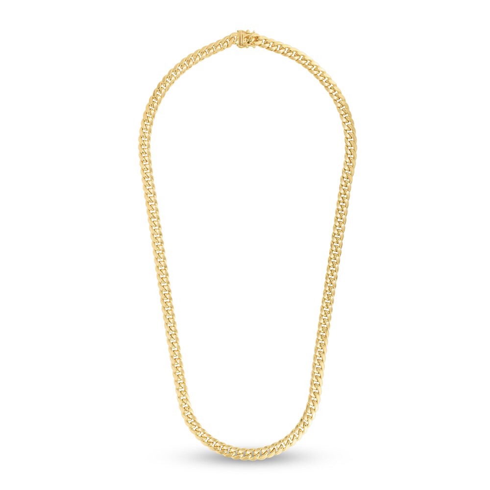 Miami Cuban Link Necklace 14K Yellow Gold 26\" hy6bNzOC