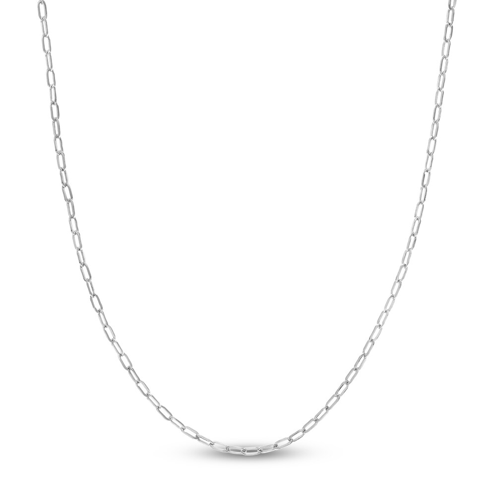 Paper Clip Chain Necklace 14K White Gold 18" iCdJbo03 Paper Clip Chain Necklace 14K White Gold 18" iCdJbo03
