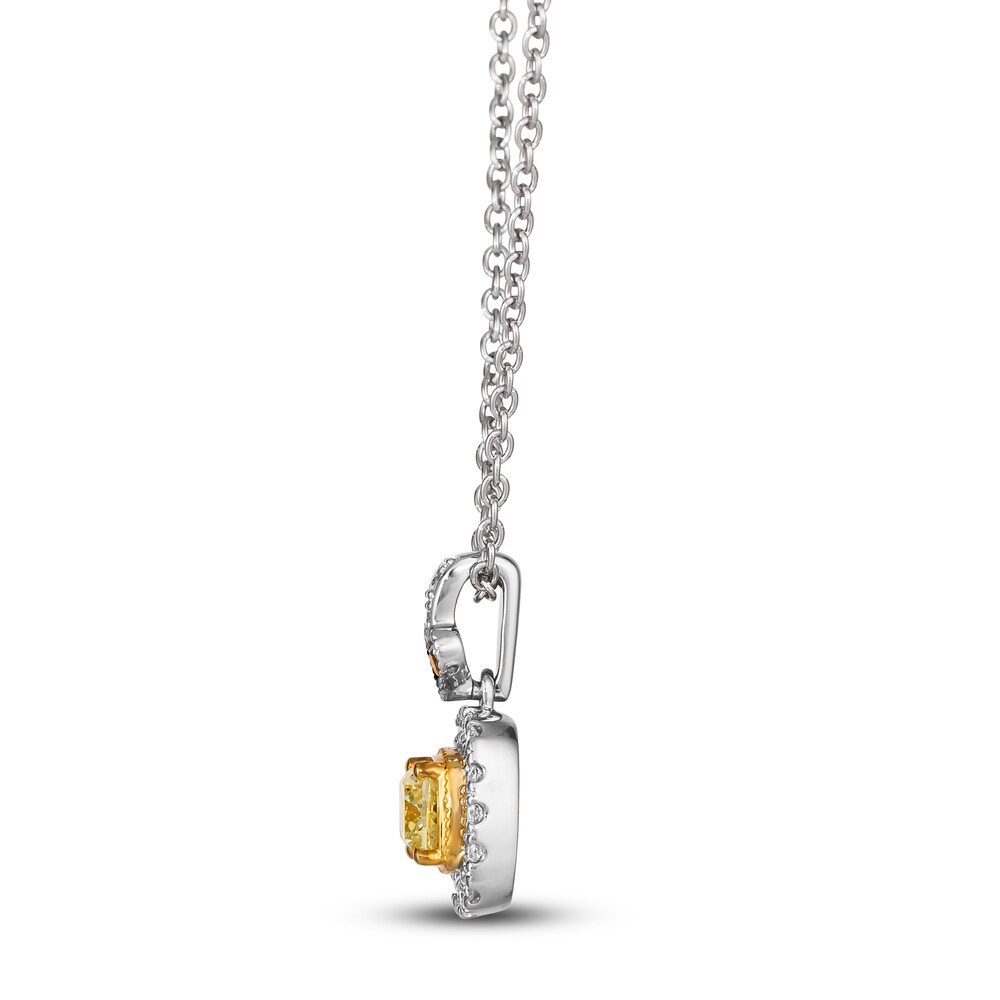 Le Vian Sunny Yellow Diamond Pendant Necklace 3/4 ct tw Round 14K Two-Tone Gold 19\" iKhetuP9 Le Vian Sunny Yellow Diamond Pendant Necklace 3/4 ct tw Round 14K Two-Tone Gold 19\" iKhetuP9