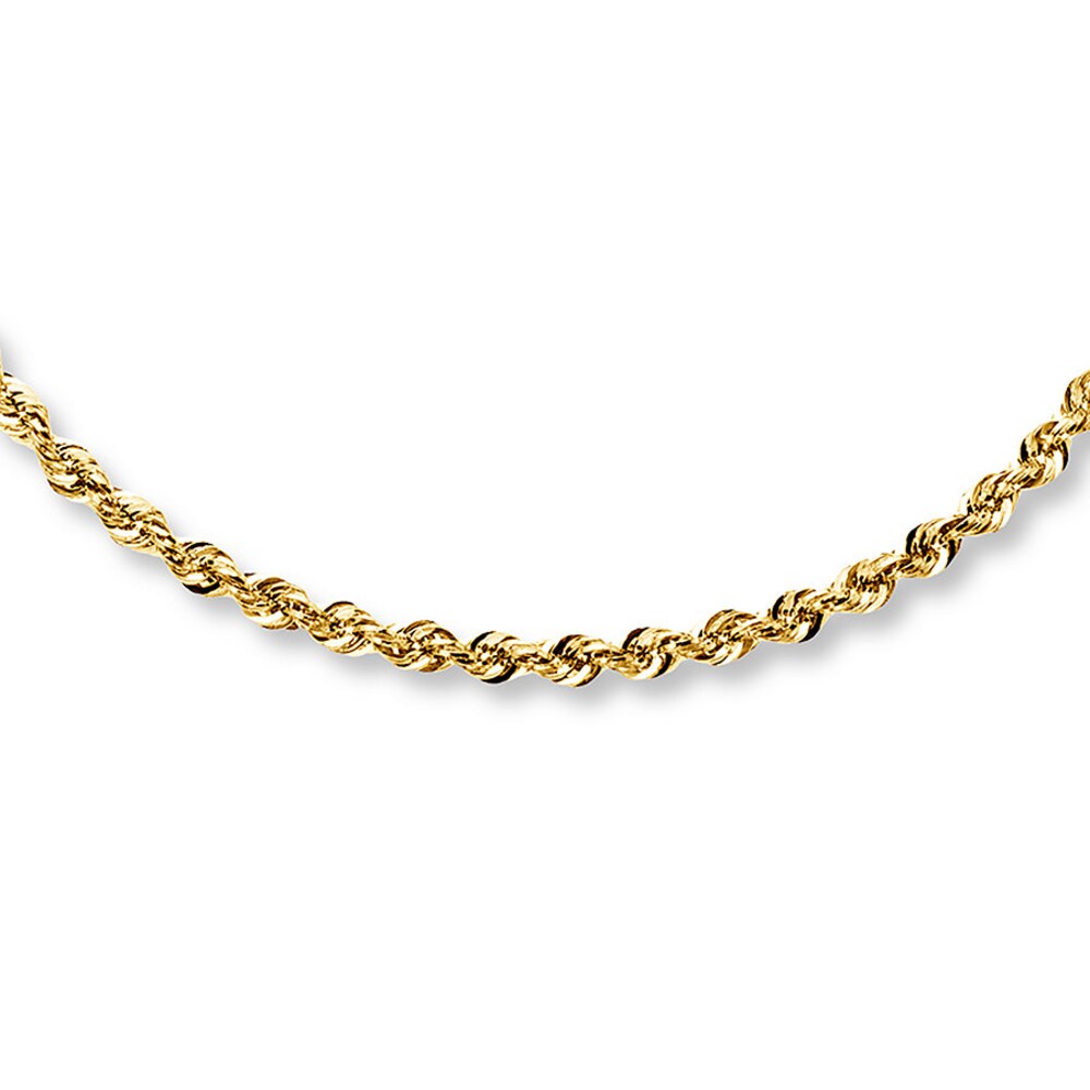 Rope Necklace 14K Yellow Gold 18 Length iOckneAS Rope Necklace 14K Yellow Gold 18 Length iOckneAS