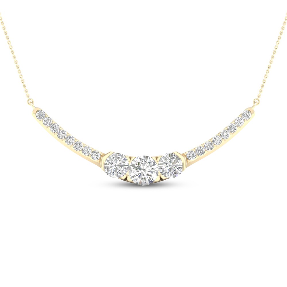 Diamond Necklace 1/2 ct tw Round 10K Yellow Gold idFJa9CO Diamond Necklace 1/2 ct tw Round 10K Yellow Gold idFJa9CO
