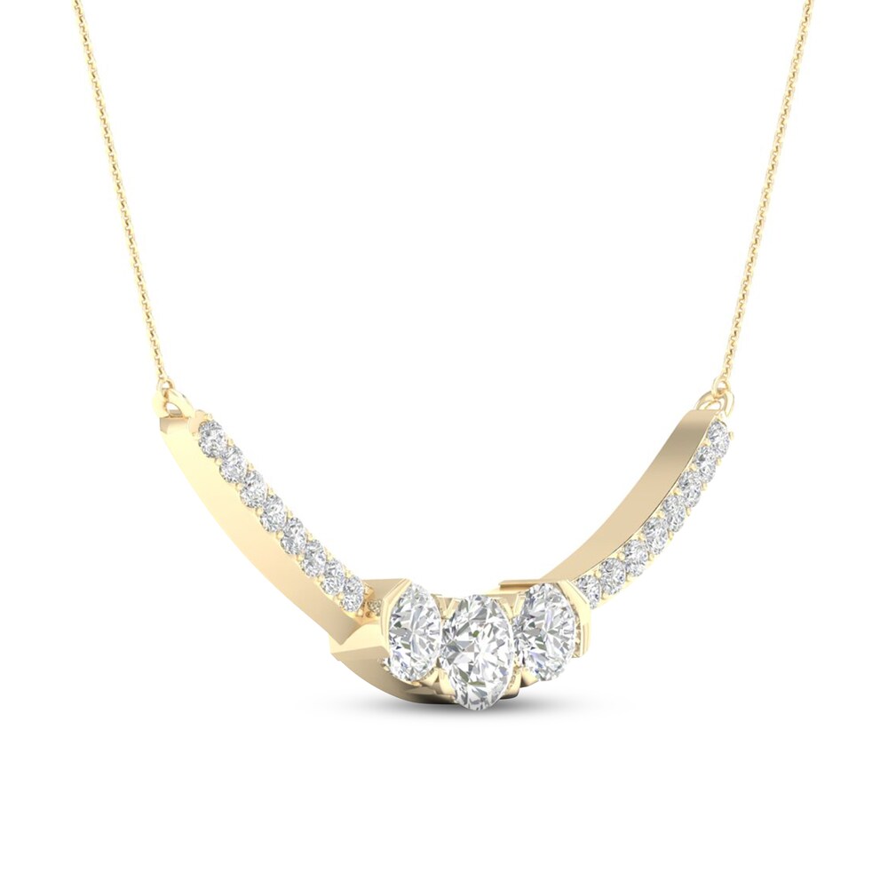 Diamond Necklace 1/2 ct tw Round 10K Yellow Gold idFJa9CO Diamond Necklace 1/2 ct tw Round 10K Yellow Gold idFJa9CO