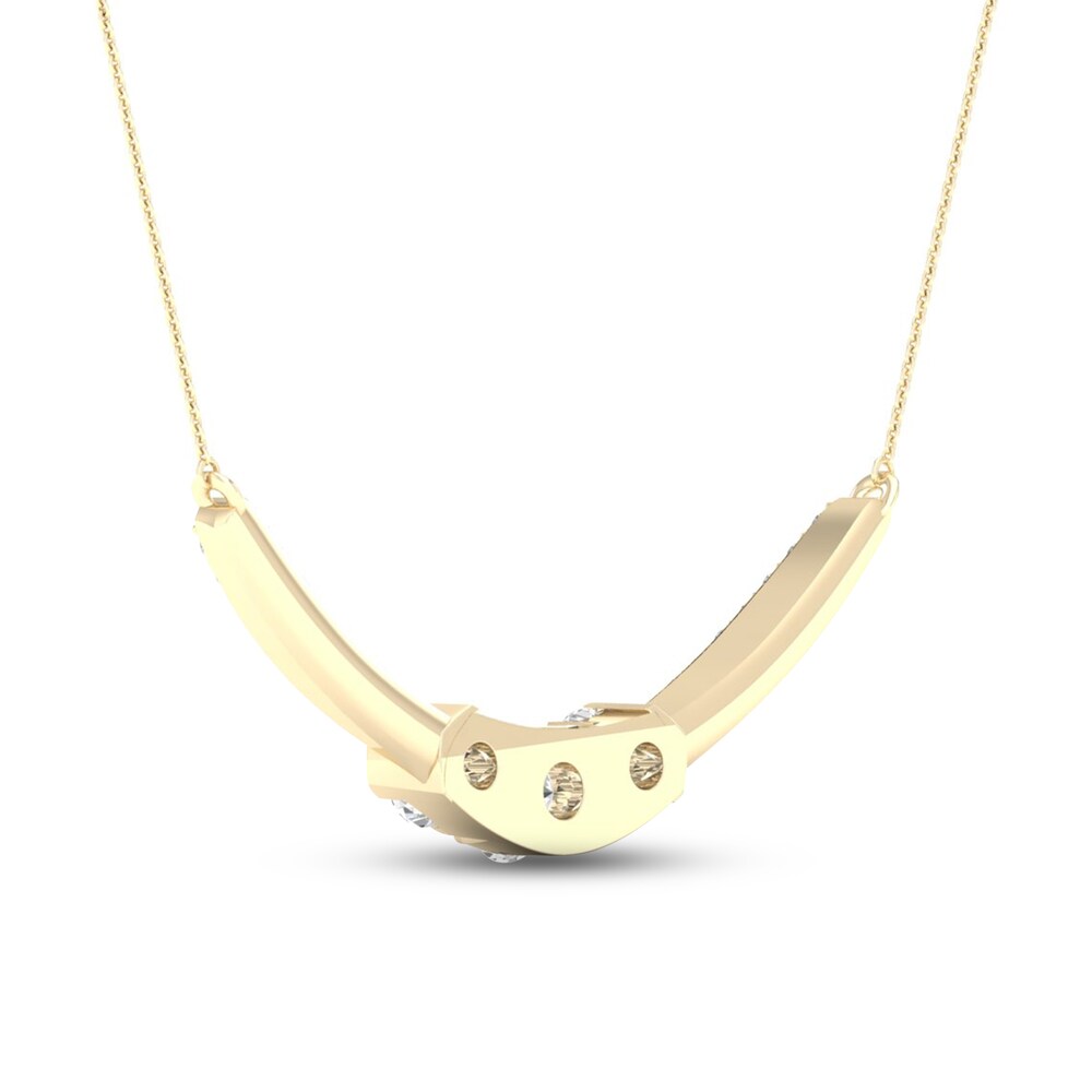 Diamond Necklace 1/2 ct tw Round 10K Yellow Gold idFJa9CO Diamond Necklace 1/2 ct tw Round 10K Yellow Gold idFJa9CO