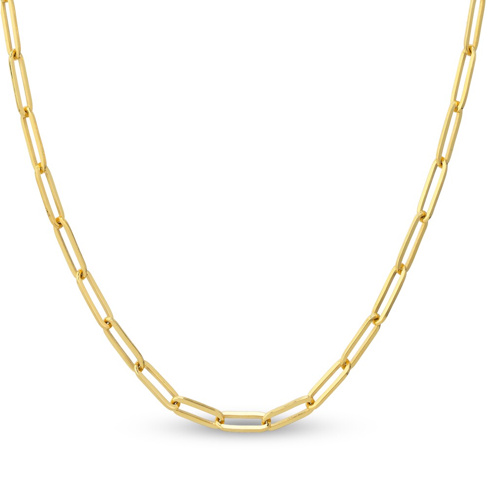 Paper Clip Chain Necklace 14K Yellow Gold 16" iqMARo9w Paper Clip Chain Necklace 14K Yellow Gold 16" iqMARo9w