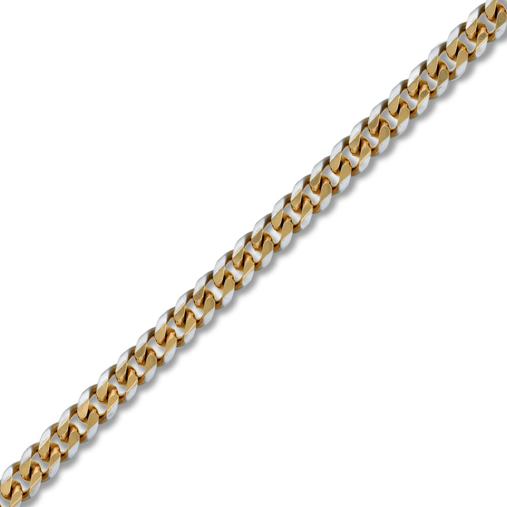 Curb Chain Necklace Two-Tone Stainless Steel 24\" ivunUmBv