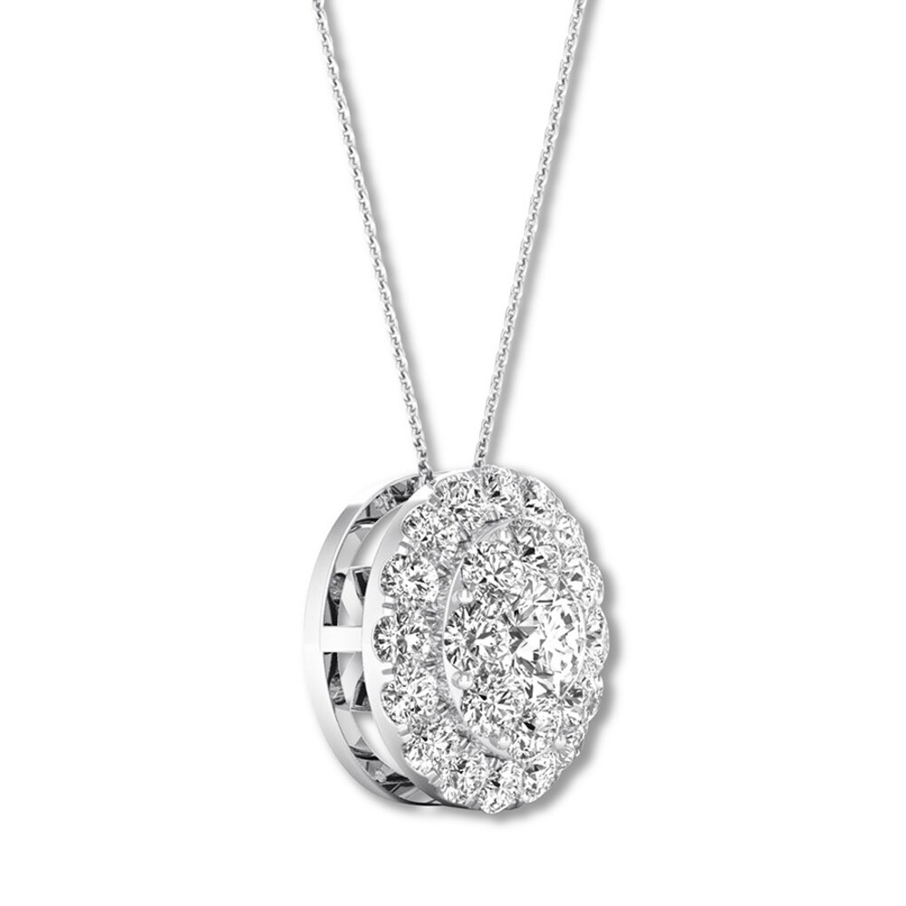 Diamond Necklace 1/2 carat tw Round 10K White Gold 16-18\" Adj. iw5GQrB3 Diamond Necklace 1/2 carat tw Round 10K White Gold 16-18\" Adj. iw5GQrB3