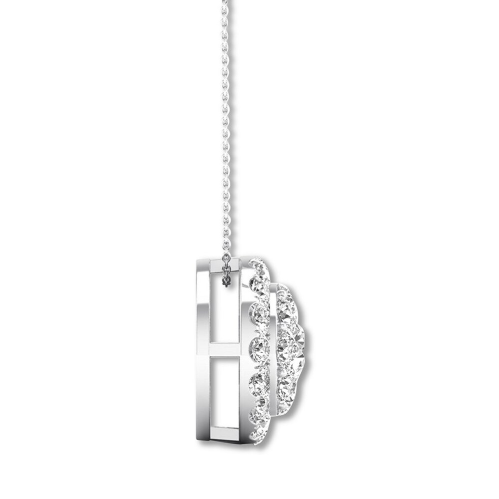 Diamond Necklace 1/2 carat tw Round 10K White Gold 16-18\" Adj. iw5GQrB3 Diamond Necklace 1/2 carat tw Round 10K White Gold 16-18\" Adj. iw5GQrB3