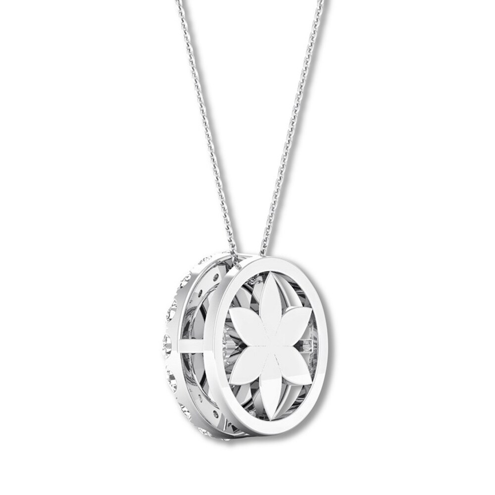 Diamond Necklace 1/2 carat tw Round 10K White Gold 16-18\" Adj. iw5GQrB3 Diamond Necklace 1/2 carat tw Round 10K White Gold 16-18\" Adj. iw5GQrB3