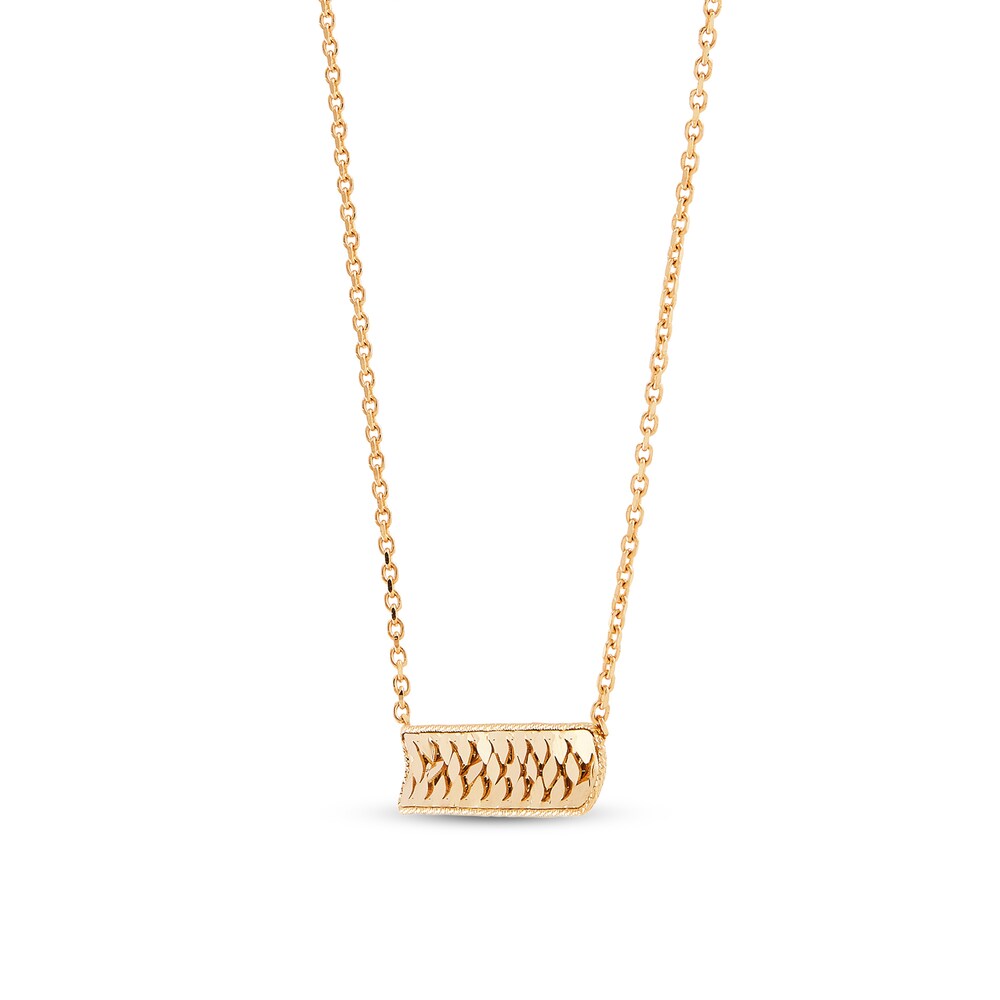 Italia D\'Oro Small Bar Chain Necklace 14K Yellow Gold j0By8NNG Italia D\'Oro Small Bar Chain Necklace 14K Yellow Gold j0By8NNG