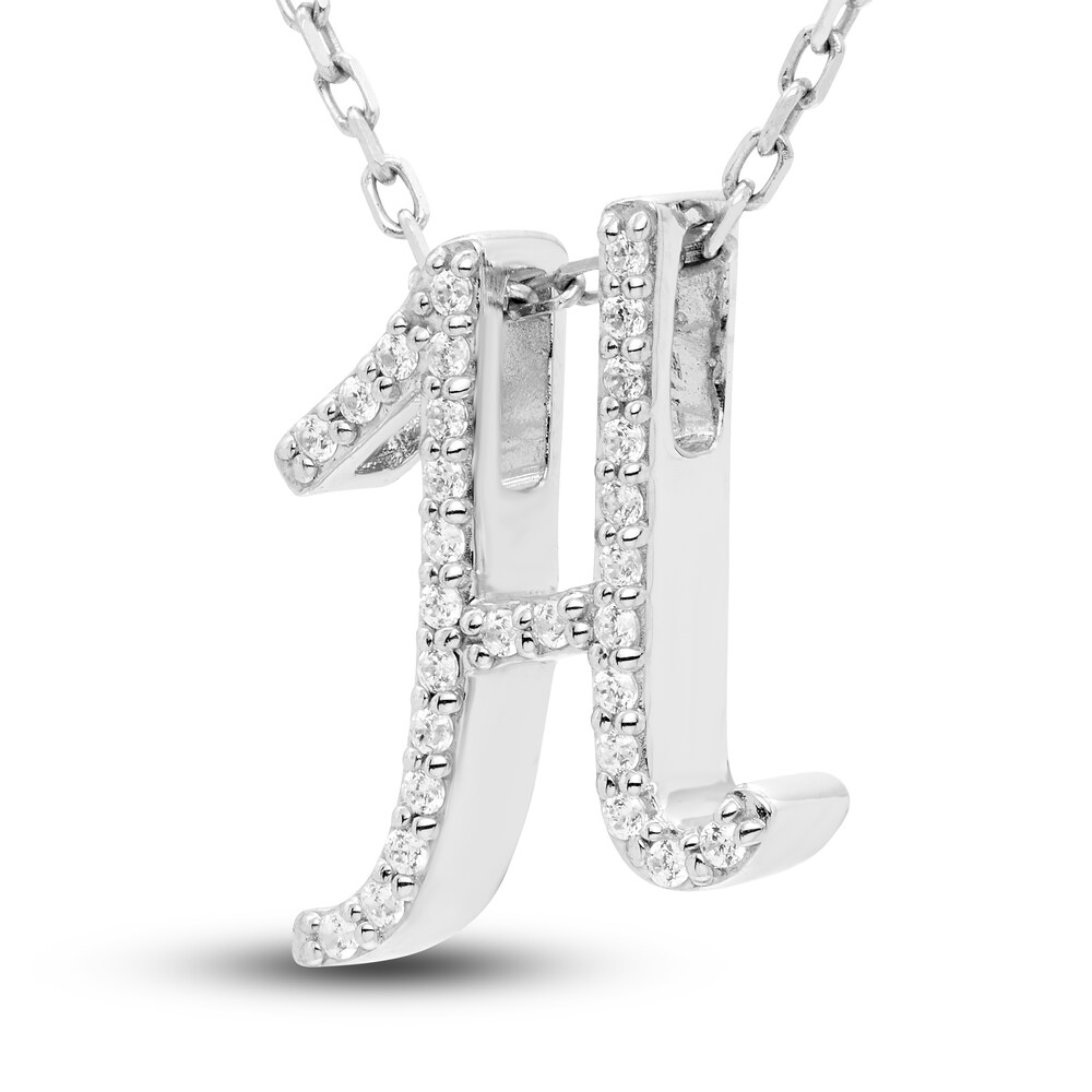 Diamond Initial H Pendant Necklace 1/10 ct tw Round 10K White Gold j0dpRqL9 Diamond Initial H Pendant Necklace 1/10 ct tw Round 10K White Gold j0dpRqL9