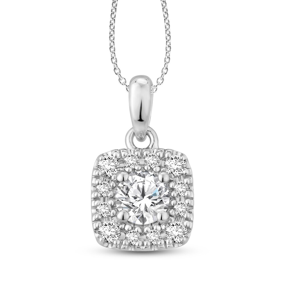 Diamond Necklace 5/8 ct tw Round 14K White Gold jSOBcLlG Diamond Necklace 5/8 ct tw Round 14K White Gold jSOBcLlG