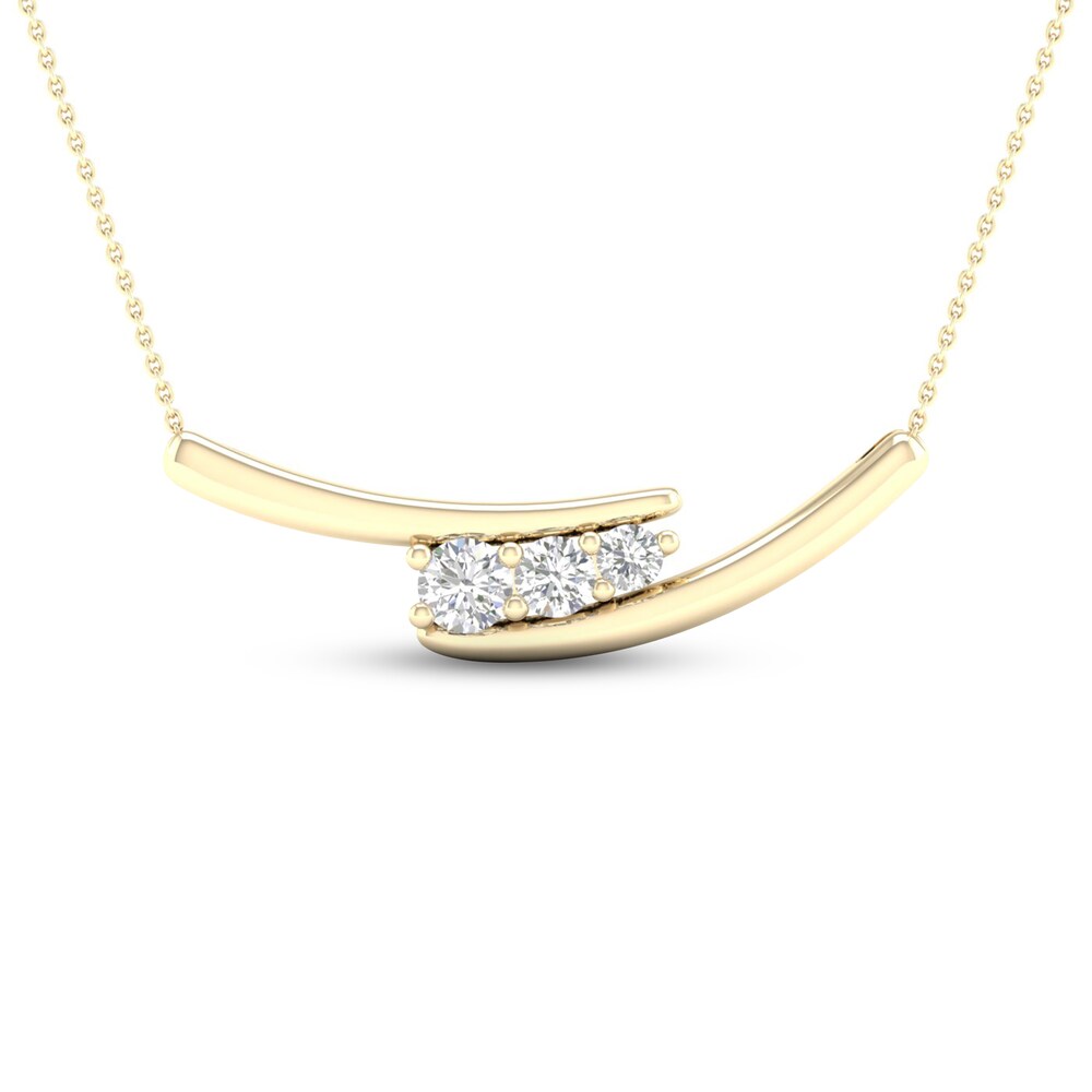 Diamond Necklace 1/4 ct tw Round 10K Yellow Gold jUeekE2b Diamond Necklace 1/4 ct tw Round 10K Yellow Gold jUeekE2b