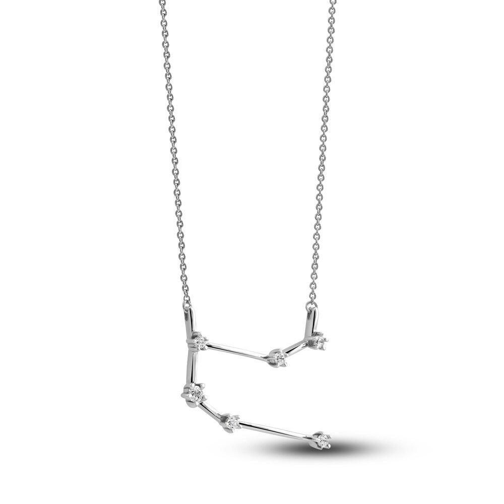 Diamond Gemini Constellation Pendant Necklace 1/6 ct tw Round 14K White Gold jaVZsxHY Diamond Gemini Constellation Pendant Necklace 1/6 ct tw Round 14K White Gold jaVZsxHY