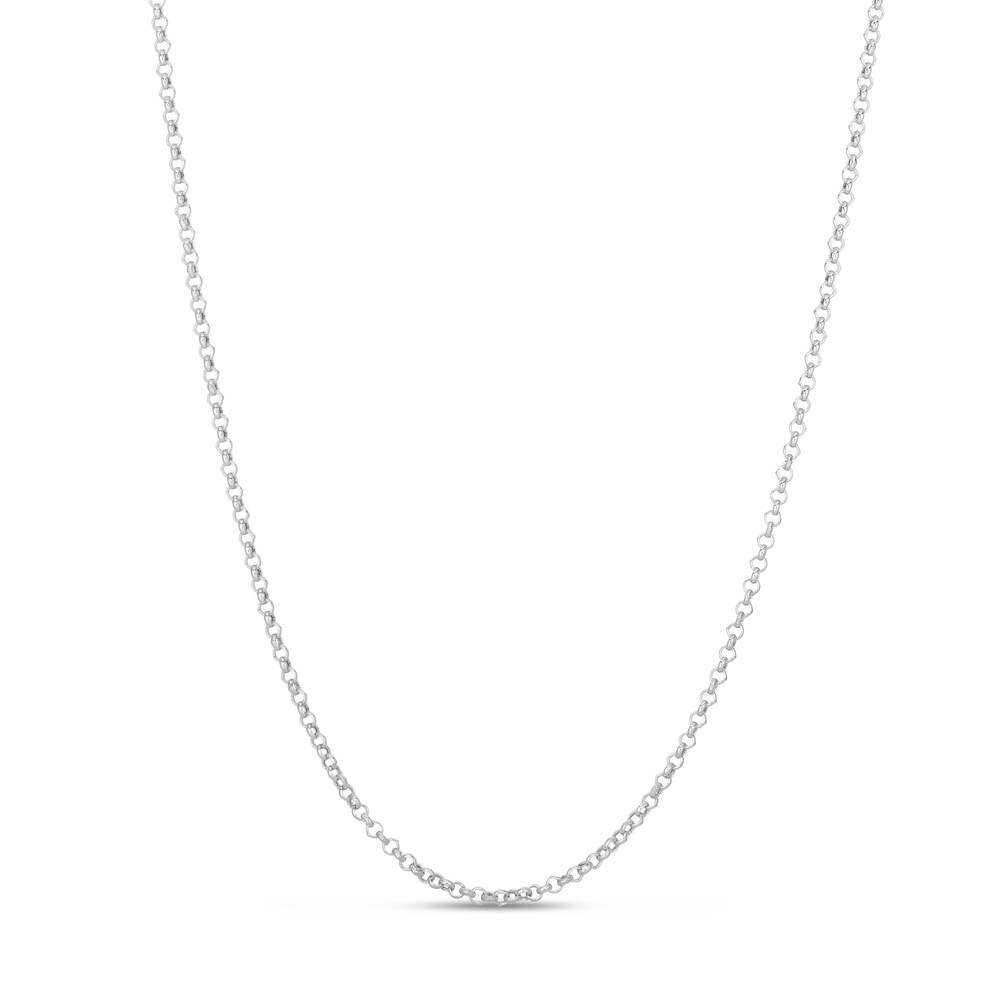 Rolo Chain Necklace 14K White Gold 18" k0uCQ7Li Rolo Chain Necklace 14K White Gold 18" k0uCQ7Li