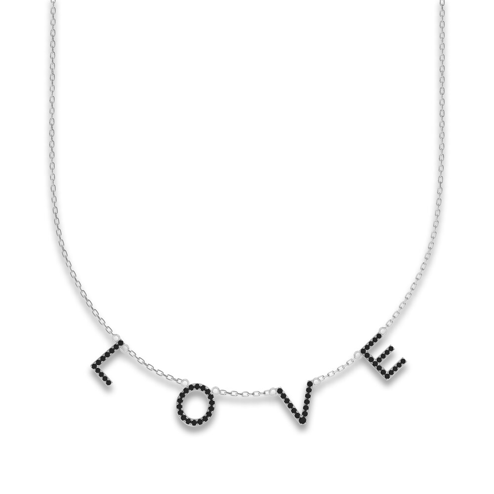 Juliette Maison Black Diamond Station Name Necklace 1-1/8 ct tw Round 10K White Gold k4aDtRBl Juliette Maison Black Diamond Station Name Necklace 1-1/8 ct tw Round 10K White Gold k4aDtRBl