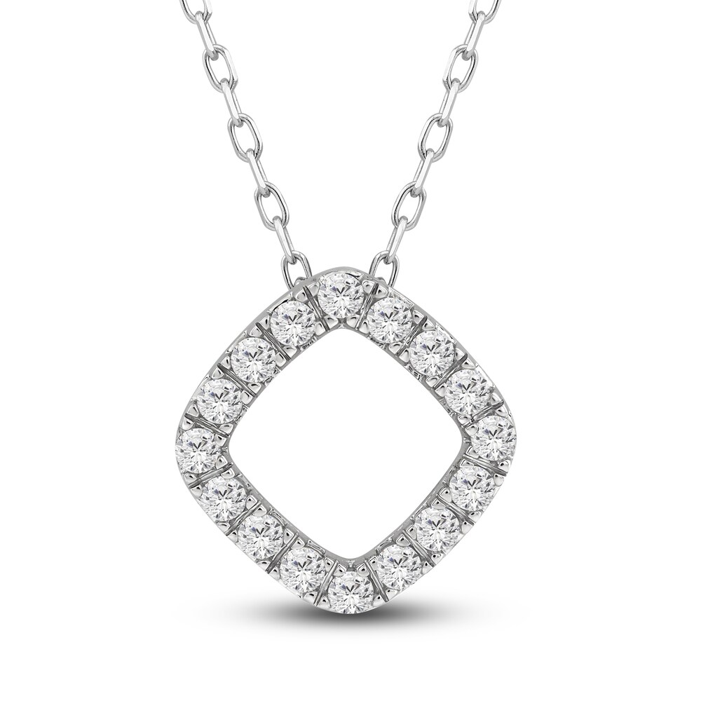 Diamond Pendant Necklace 1 ct tw Round 10K White Gold 18\" k5ZgncfE Diamond Pendant Necklace 1 ct tw Round 10K White Gold 18\" k5ZgncfE