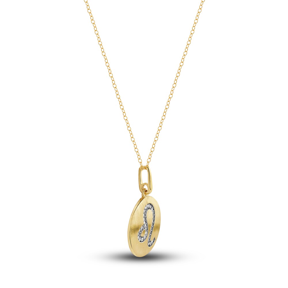 Diamond Leo Zodiac Pendant Necklace 1/10 ct tw Round 14K Yellow Gold kEMXDMdg Diamond Leo Zodiac Pendant Necklace 1/10 ct tw Round 14K Yellow Gold kEMXDMdg