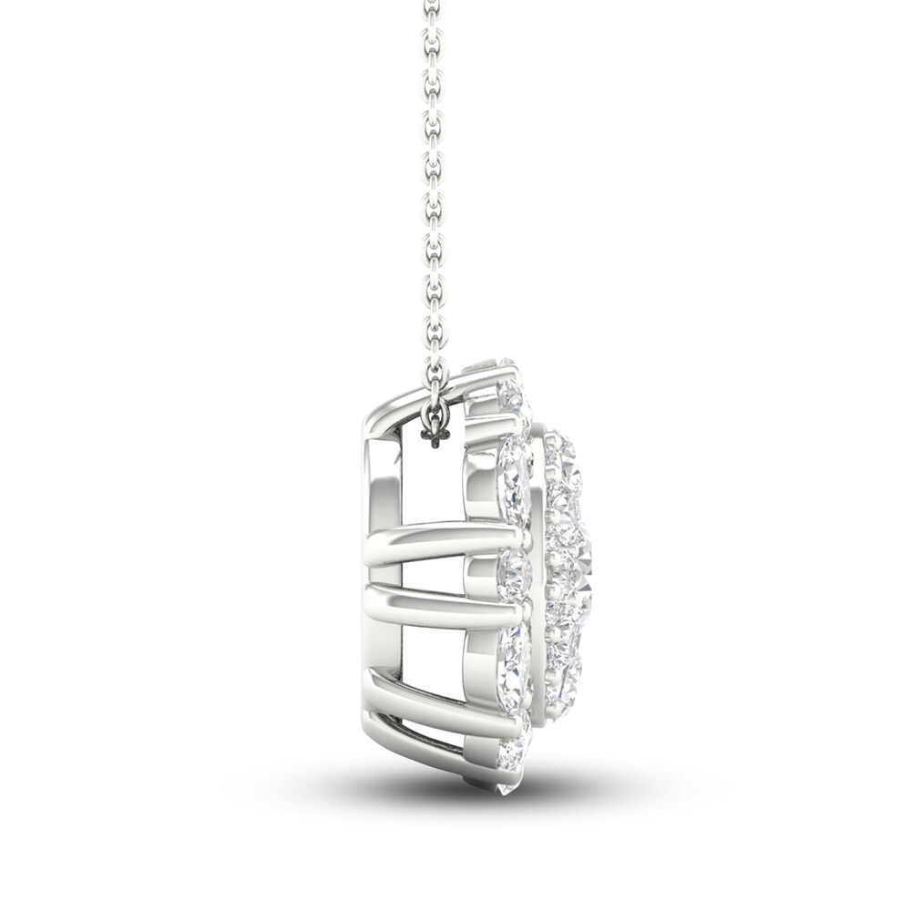 Diamond Pendant Necklace 3/4 ct tw Marquise/Round 14K White Gold kJWEPnWB Diamond Pendant Necklace 3/4 ct tw Marquise/Round 14K White Gold kJWEPnWB