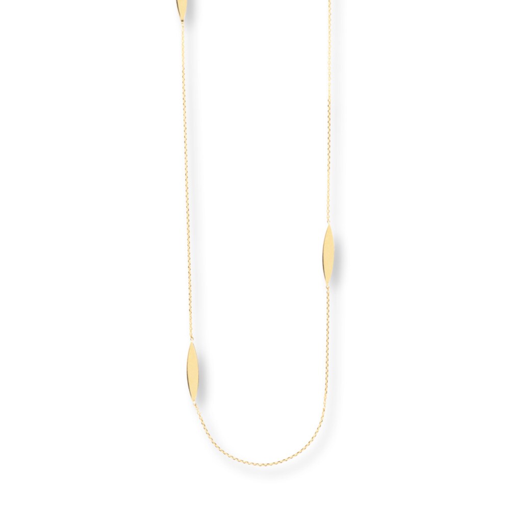 Station Necklace 14K Yellow Gold 36" Length kXrfWmkQ Station Necklace 14K Yellow Gold 36" Length kXrfWmkQ