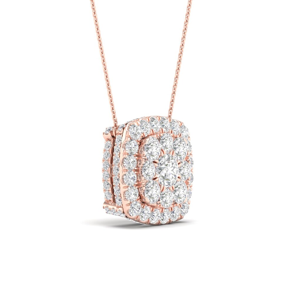 Colorless Diamond Pendant Necklace 1-1/2 ct tw Round 14K Rose Gold kZhld1fH Colorless Diamond Pendant Necklace 1-1/2 ct tw Round 14K Rose Gold kZhld1fH