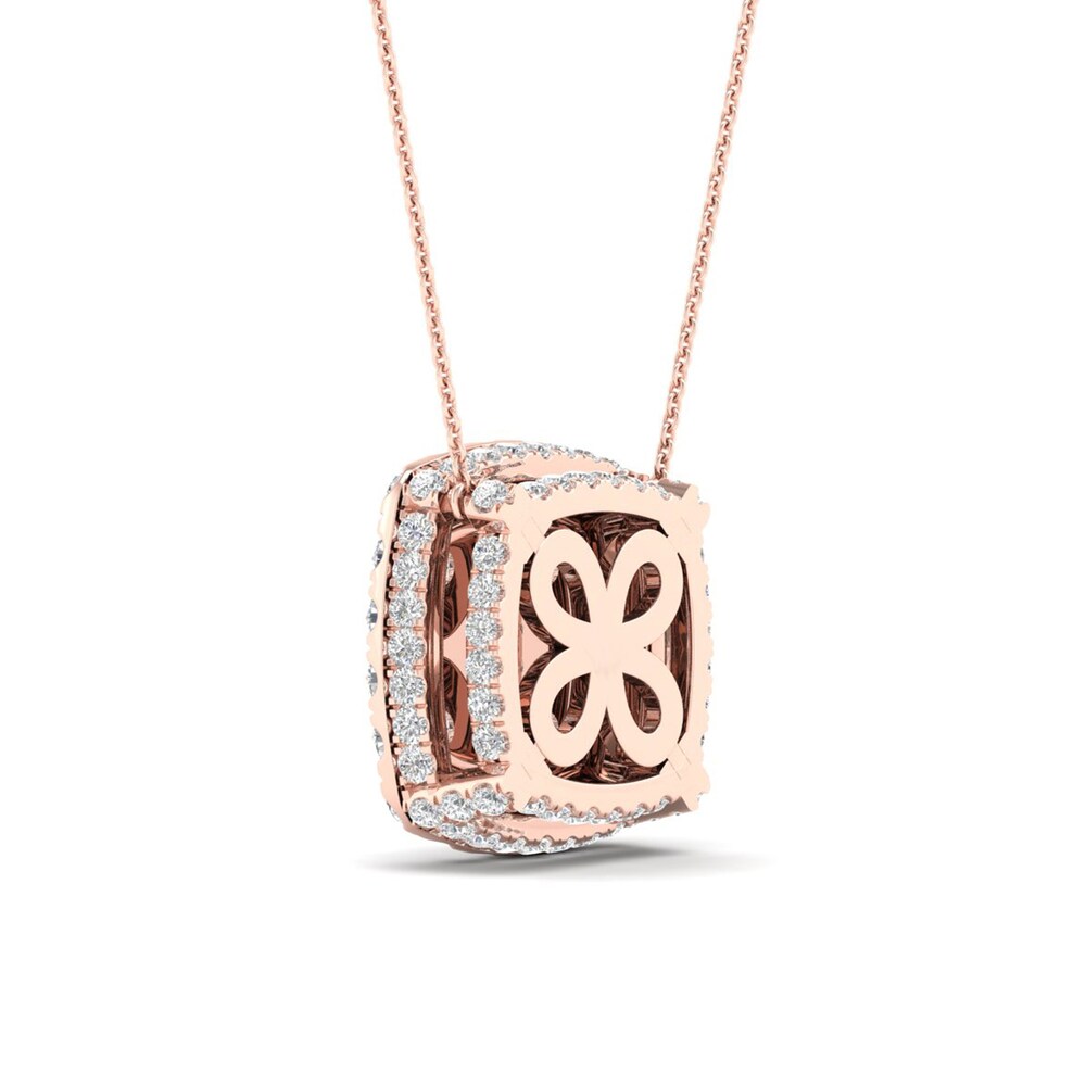 Colorless Diamond Pendant Necklace 1-1/2 ct tw Round 14K Rose Gold kZhld1fH Colorless Diamond Pendant Necklace 1-1/2 ct tw Round 14K Rose Gold kZhld1fH