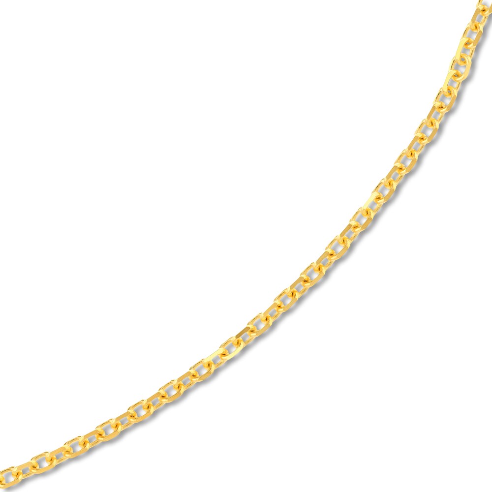 Diamond-Cut Cable Chain Necklace 14K Yellow Gold 20\" kmnmngIa Diamond-Cut Cable Chain Necklace 14K Yellow Gold 20\" kmnmngIa